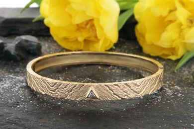 Armreif Gelbgold 750, mit Trillant Tw vs 