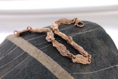 Armkette Rotgold 750, mit Brillanten TW vs 