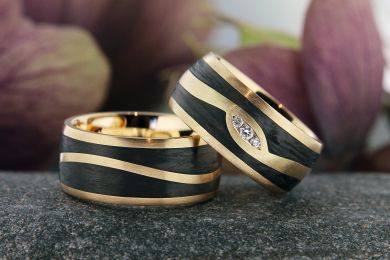 Jubiläumsringe mittlerer Teil von alten Eheringen verwendet 