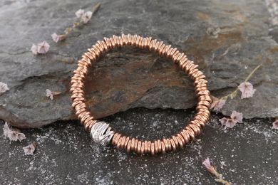 Flex-Armband mit Rot-Weissgold 750, mit 0.11ct Brillanten H si, Umfang 16.5cm (kann angepasst werden) 