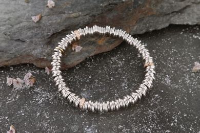 Flex-Armband mit Weiss-Rotgold 750, mit 0.27ct Brillanten H si, Umfang 17.0cm (kann angepasst werden) 