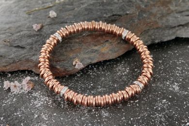 Flex-Armband mit Rot-Weissgold 750, mit 0.36ct Brillanten H si, Umfang 17cm (kann angepasst werden) 