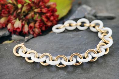 Armband Keramik Rotgold 